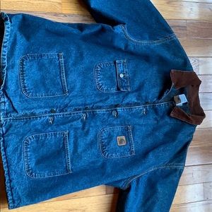Carhartt flannel lined denim jacket